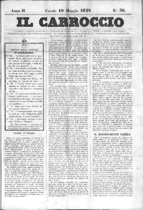 Il Carroccio - Edizione 36 del 19/05/1849